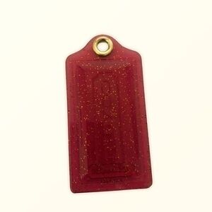 COACH large pink gutter clear decorative hangtag